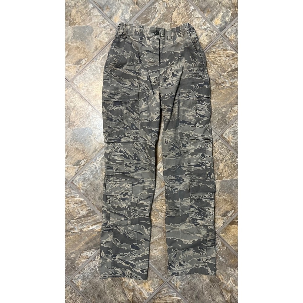 Military Air Force Utility Cargo Pants ABU Women 4R Camo Digital Tiger